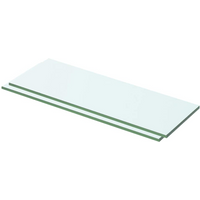 vidaXL Shelves 2 pcs Panel Glass Clear 50x12 cm