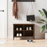 vidaXL Shoe Cabinet Brown Oak 69x35x50 cm Engineered Wood