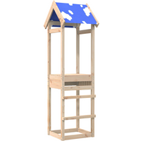 vidaXL Play Tower Brown 52.5 x 46.5 x 195 cm Solid Pine Wood
