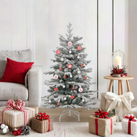 vidaXL Christmas Bauble Set 40 pcs Red and White Plastic