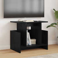 vidaXL TV Stand 2 pcs Black Oak 50 x 35 x 45 cm Engineered Wood