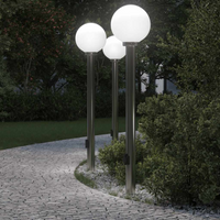 vidaXL Bollard Lights with Outlet 3 pcs 120 cm Stainless Steel IP44