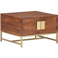 vidaXL Coffee Table Honey Brown 67x67x45 cm Solid Acacia Wood