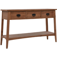 vidaXL Console Table Solid Fir Wood 126x40x77.5 cm Brown