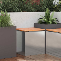 vidaXL Garden Bench Silver 40 x 40 x 43 cm Galvanised steel