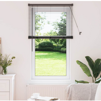 vidaXL Venetian Blinds Height Adjustable Black 130 x 70 cm Aluminium