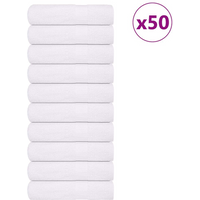 vidaXL Hand Towels 50 pcs "FROGN" White 50x100 cm 100% Cotton