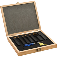 vidaXL 12 Pieces Indexable Turning Tool Set 12x12 mm 80 mm