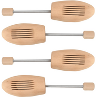 vidaXL Shoe Trees 2 Pairs EU 35-38 Solid Wood Lotus