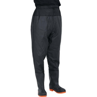 vidaXL Waist Waders with Boots Black Size 43