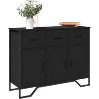 vidaXL Sideboard Black 97x32.5x74.5 cm Engineered Wood