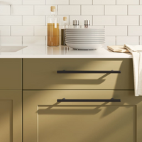 vidaXL Cabinet Handles 10 pcs Black 224 mm Stainless Steel