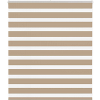vidaXL Zebra Blind Sand Brown 135x100 cm Fabric Width 130.9 cm Polyester