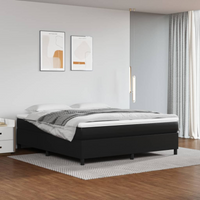 vidaXL Box Spring Bed Frame Black Super King Faux Leather (UK/IE/FI/NO only)