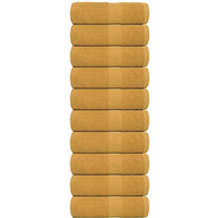 vidaXL Wash Towels "FROGN" 10 pcs Gold 30x30 cm 360 gsm