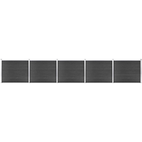 vidaXL Fence Panel Set WPC 872x146 cm Grey