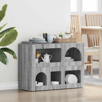 vidaXL Sideboard Grey Sonoma 80.5 x 35 x 59 cm Engineered Wood