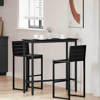 vidaXL Table Black Oak 100 x 40 x 100.5 cm Engineered Wood and Steel