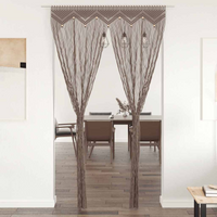 vidaXL Macrame Curtain Taupe 140x240 cm Cotton