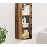 vidaXL Wall Cabinet Old Wood 35 x 37 x 102 cm Engineered Wood