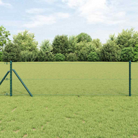 vidaXL Fence Post Green 50 x 0.8 m (13 mm mesh) Steel and PVC