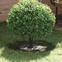 vidaXL suitable for Flat Tree Rings 5 pcs Olive green Ø30 / 60 cm Steel