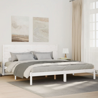 vidaXL Extra Long Bed Frame without Mattress White 200x220 cm Solid Wood