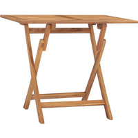 vidaXL Folding Garden Dining Table 90x60x75 cm Solid Teak Wood