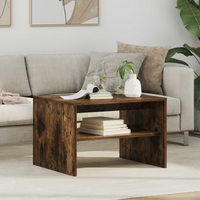 vidaXL Coffee Table Smoked Oak 60 x 50 x 40 cm Engineered Wood