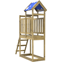 vidaXL Play Tower Brown 52.5 x 110.5 x 215 cm Solid Impregnated Wood