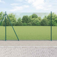 vidaXL Fence Post Green 50 x 1.4 m (12 x 12 mm mesh) Steel and PVC