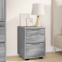 vidaXL Bedside Table Grey Sonoma 30.5 x 30 x 43 cm Engineered Wood