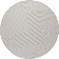 vidaXL Area Rugs Round PALMERAS Cream Ø 160 CM Polyester