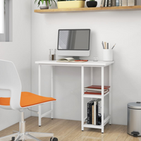 vidaXL Computer Desk White 80x40x72 cm MDF and Metal