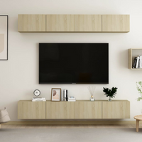 vidaXL TV Cabinets 4 pcs Sonoma Oak 100x30x30 cm Engineered Wood