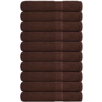vidaXL Towels 10 pcs "FROGN" Brown 100x200 cm 100% Cotton