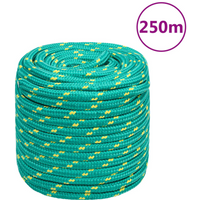vidaXL Boat Rope Green 16 mm 250 m Polypropylene