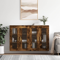 vidaXL Wall Mounted Cabinets 2 pcs Smoked Oak Engineered Wood