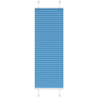 vidaXL Pleated Blind Blue 40x150 cm Fabric Width 39.4 cm Polyester