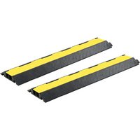 vidaXL Cable Protector Ramps 2 pcs 2 Channels Rubber 101.5 cm