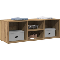 vidaXL Shoe Storage Bench Artisan Oak 105x35x35 cm Engineered Wood