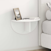 vidaXL Wall Shelf 2 pcs White 48 x 24 x 24 cm Engineered Wood
