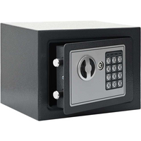 vidaXL Digital Safe with Lock Dark grey 23 x 17 x 17 cm Steel