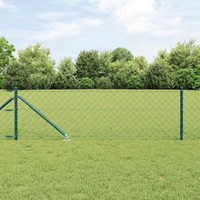 vidaXL Fence Post Green 10 x 0.8 m (40 x 40 mm mesh) Steel and PVC