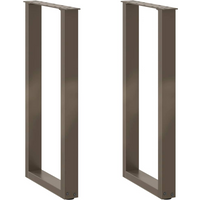 vidaXL Console Table Legs U-Shaped 2 pcs Natural Steel 38x(72-73) cm Steel