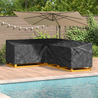 vidaXL Furniture Cover Black 260 x 210 x 80 cm 600D Oxford Fbric