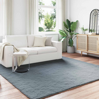 vidaXL Anti-Slip Faux Rabbit Fur Rug Olite Anthracite 200 x 200 cm