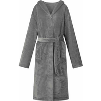 vidaXL Bathrobe Hoodie Dark Grey XXXL Flannel