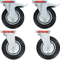 vidaXL Swivel Casters 4 pcs 200 mm