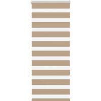 vidaXL Zebra Blind Sand Brown 55x100 cm Fabric Width 50.9 cm Polyester
